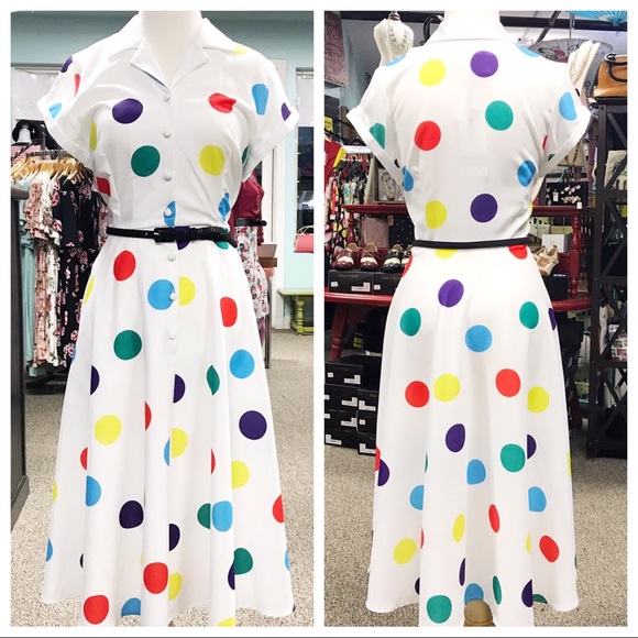 alexis polka dot dress